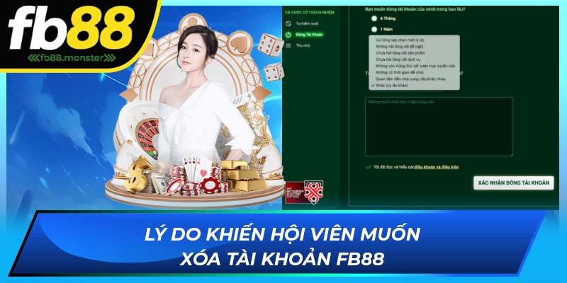 Lý do khiến hội viên muốn xóa tài khoản FB88